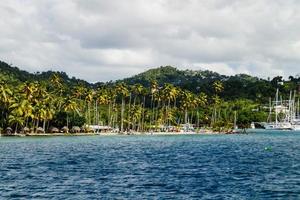 den berömda Marigot-bukten vid Saint Lucia foto