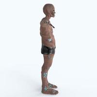 3D-renderad illustration av en zombie foto