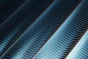 3D-illustration av en blå abstrakt bakgrund med våglinjer. tryck från vågorna. modern grafisk struktur. geometriska mönster. foto
