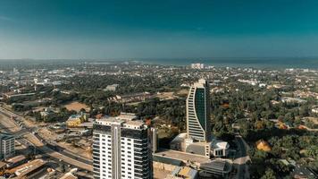 Flygfoto över dar es salaam, tanzania foto