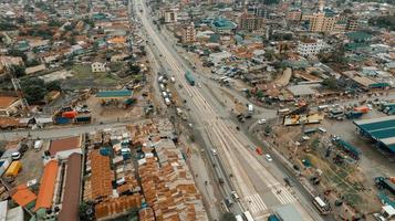 Flygfoto över industriområdet i dar es salaam foto