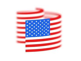 viftar med oss amerika staternas flagga 4 juli självständighetsdag i 3d rendering foto