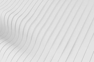 vågbandsyta. abstrakt slät flödande vit bakgrund. digitala lager volymlinjer 3d illustration foto