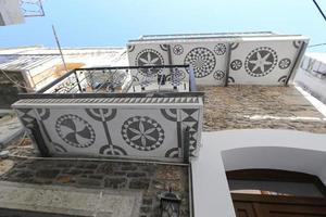 traditionellt hus i Pyrgi, Chios Island, Grekland foto