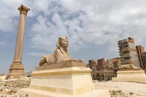 pompey pelare i alexandria, egypten foto