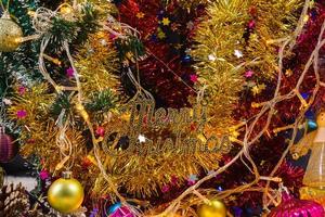 juldekorationer och dekorationer med ljus foto