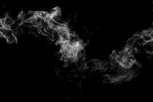 abstrakt pulver eller rök effekt isolerad på svart bakgrund foto