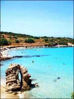 fantastiska blå stränder i Grekland vacker sommarlov säsong foto