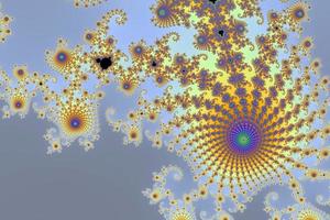 vacker zooma in i den oändliga matematiska mandelbrot set fractal. foto