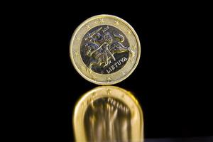 ett euromynt som används i Europeiska unionen foto