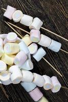 flerfärgad söt mjuk marshmallow foto