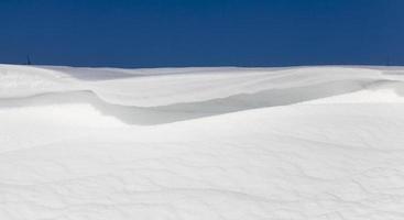 vacker fallen vit snö foto