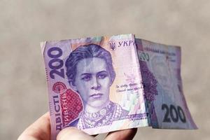 tvåhundra ukrainska hryvnia foto