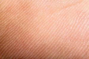närbild mänsklig hud. makroepidermis