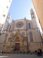 gotiska kyrkan santa maria del mar i barcelona foto