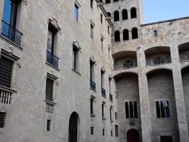 plaza del rey i de gotiska kvarteren i barcelona, spanien foto