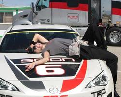 los angeles, 21 feb - tricia helfer vid grand prix av Long Beach pro kändistävlingsträning på willow Springs International Raceway den 21 mars 2015 i Rosamond, ca. foto