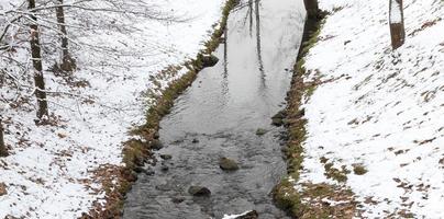 frusen flod, närbild foto