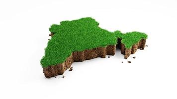 Indien land gräs och mark textur karta 3d illustration foto