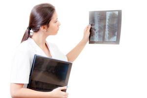 sjuksköterska med radiografi foto