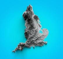 reliefkarta över Storbritannien. England karta på blå bakgrund 3d illustration foto
