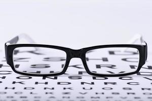 glasögon och ögondiagram foto
