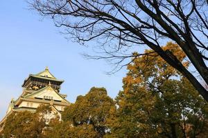 Osaka slott i Osaka, Japan foto