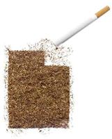 cigarett och tobak formad som utah (serie) foto
