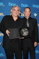 los angeles, 25 jan - paul greengrass, tom hanks vid 66th annual directors guild of america awards, pressrum på century plaza hotel den 25 januari 2014 i century city, ca. foto