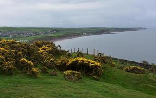 vacker titt på kusten av st bees i england foto