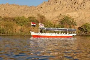 båt i Nilen, Aswan, Egypten foto