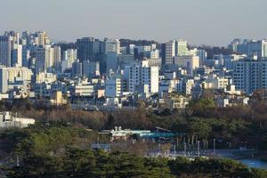 lägenhetslandskap i mapo-gu, seoul, korea foto