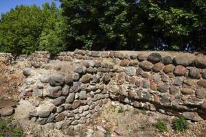 del av den gamla stenmuren foto