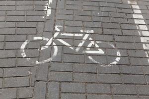 målad cykel symbol foto