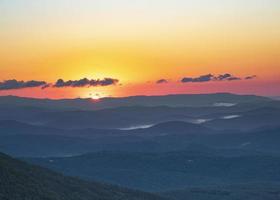 north carolina blue ridge gryning foto