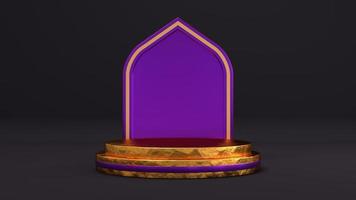 3D-rendering islamisk podium bakgrund foto