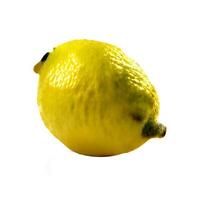 citron frukt och halv skär citron isolerad på vit bakgrund urklippsbana foto