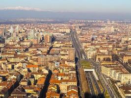 hdr flygfoto över turin foto