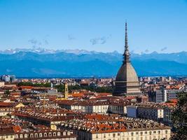 hdr flygfoto över turin foto