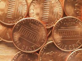 1 cents mynt, USA foto