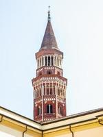 hdr klocktorn i san gottardo kyrka, milano foto