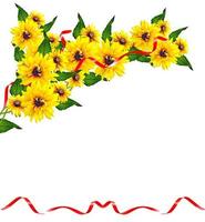 gul rudbeckia blomma på en vit bakgrund foto