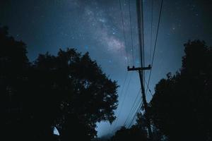 ljusa och vackra Vintergatan foto