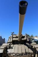 13 februari 2019 jerusalem .gammal stridsvagn i det israeliska militärmuseet. foto