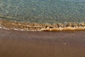 sandstrand vid Medelhavet. foto