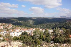 landskap i bergen i norra israel foto