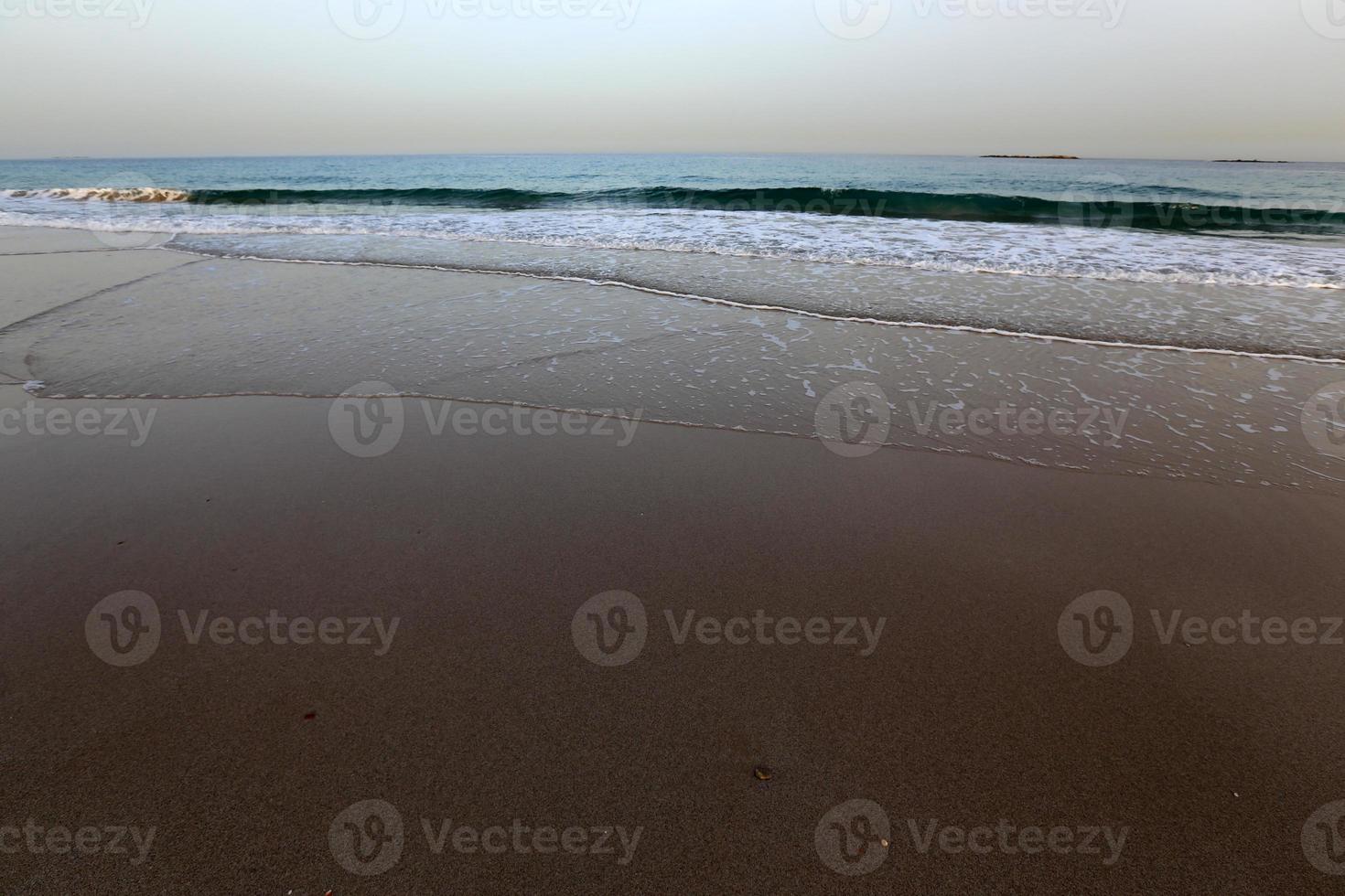 kust van de Middellandse Zee in Noord-Israël. foto