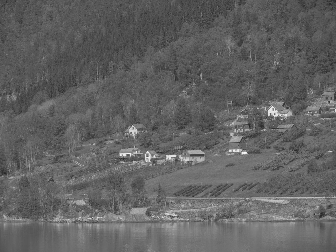 schilderachtig noorwegen in de lente foto