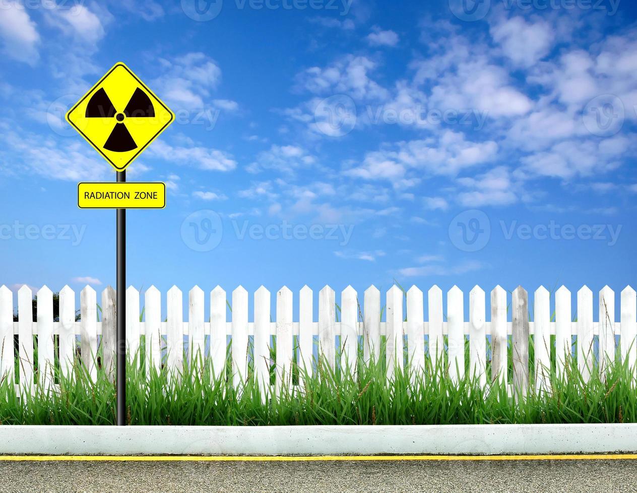 stralingswaarschuwingssymbool foto