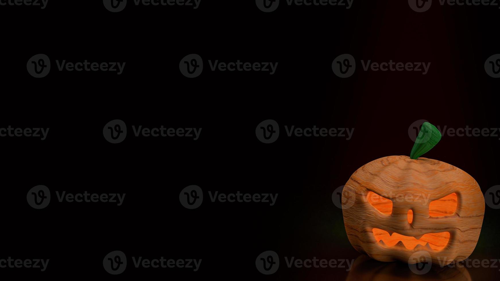 pompoenlantaarn voor halloween concept 3D-rendering foto